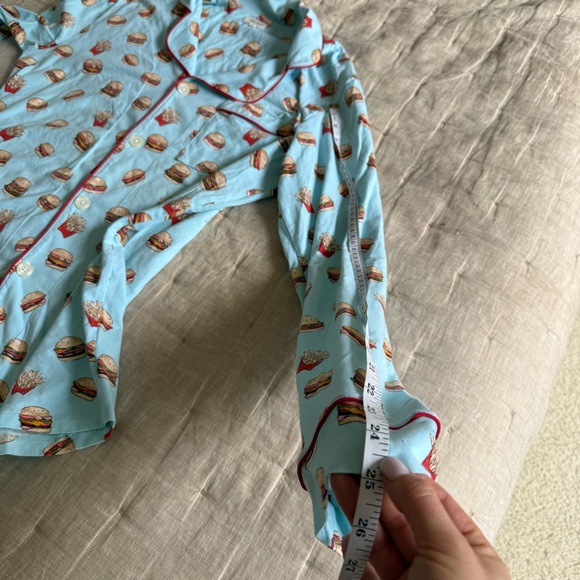 Bedhead Pajamas Print Stretch Organic Cotton Pajamas In Burgers And Fries Medium - Picture 6 of 11